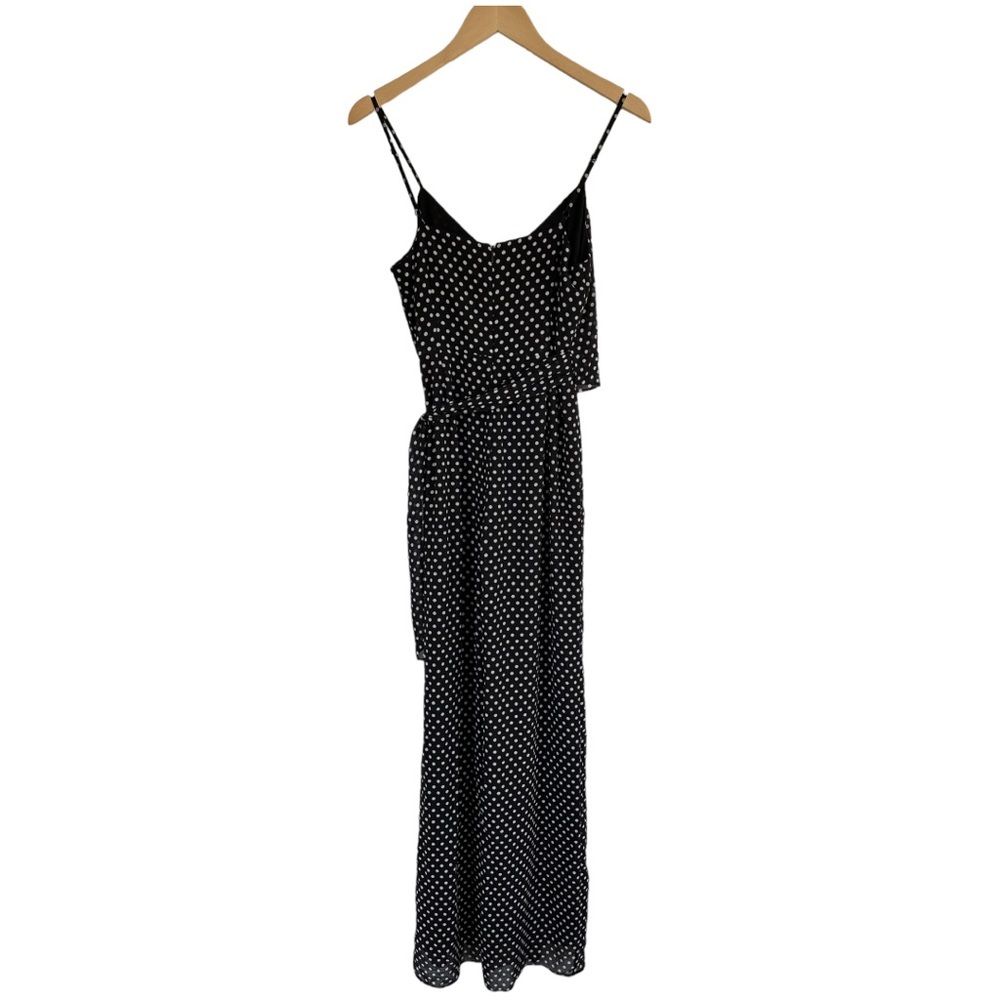 MICHAEL Michael Kors Jumpsuit Spaghetti Straps Black & Polka Dot Size Small - Picture 10 of 16